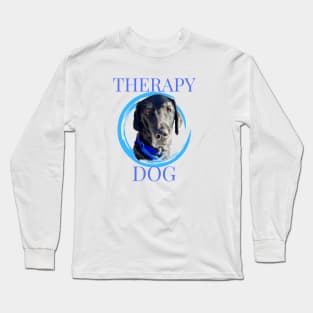 Therapy Dog Black Lab Long Sleeve T-Shirt